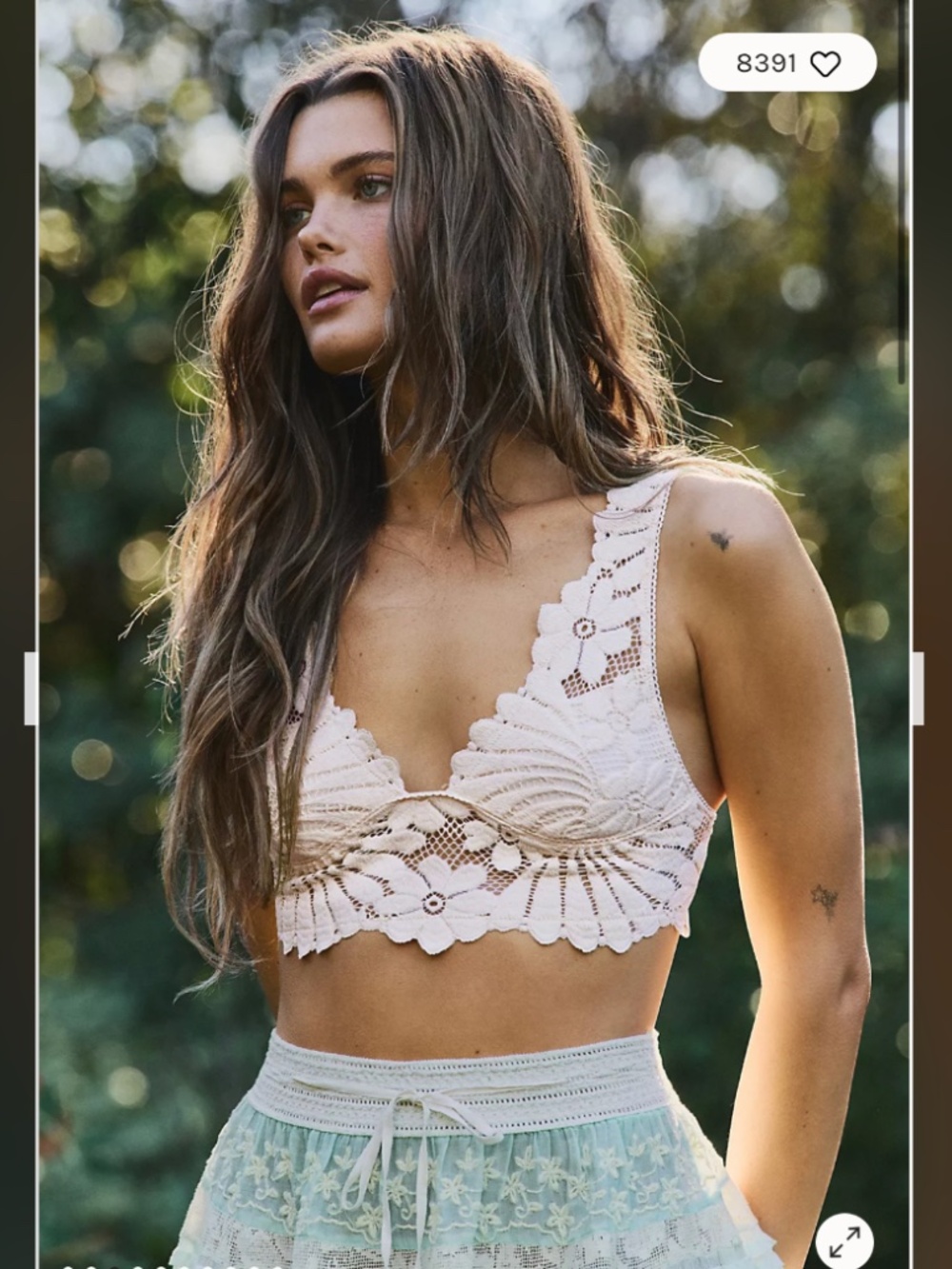 Petal Party Lace Plunge Bralette